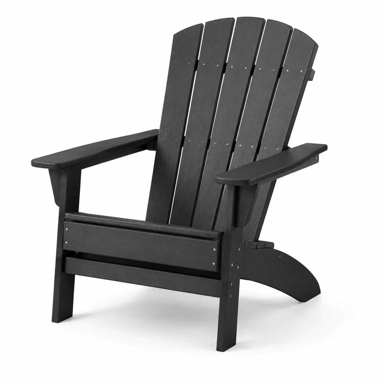 Fauteuil Adirondack en plastique recyclé noir 85x80x90 cm