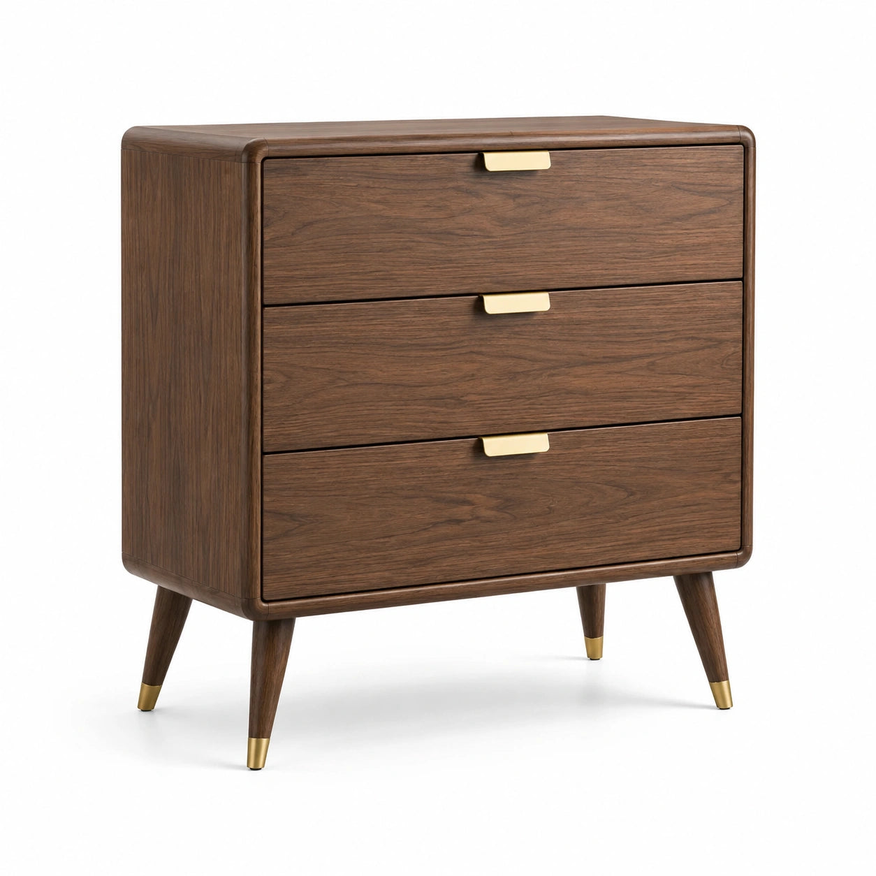 Commode en bois avec poignées en laiton 80x40x90cm