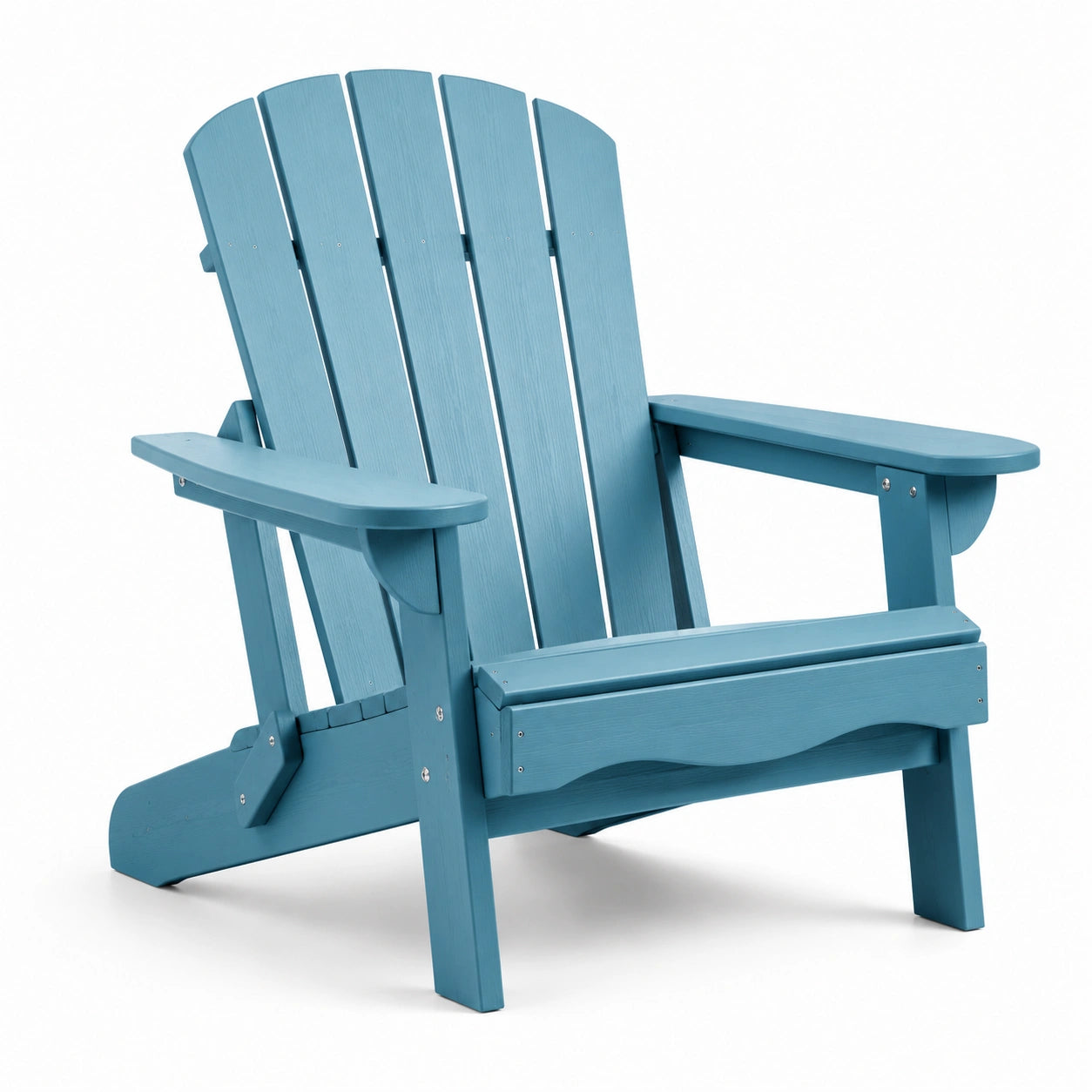 Chaise Adirondack en bois composite bleu