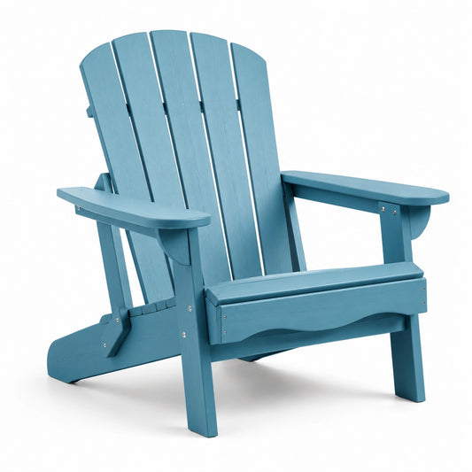 Chaise Adirondack en bois composite bleu