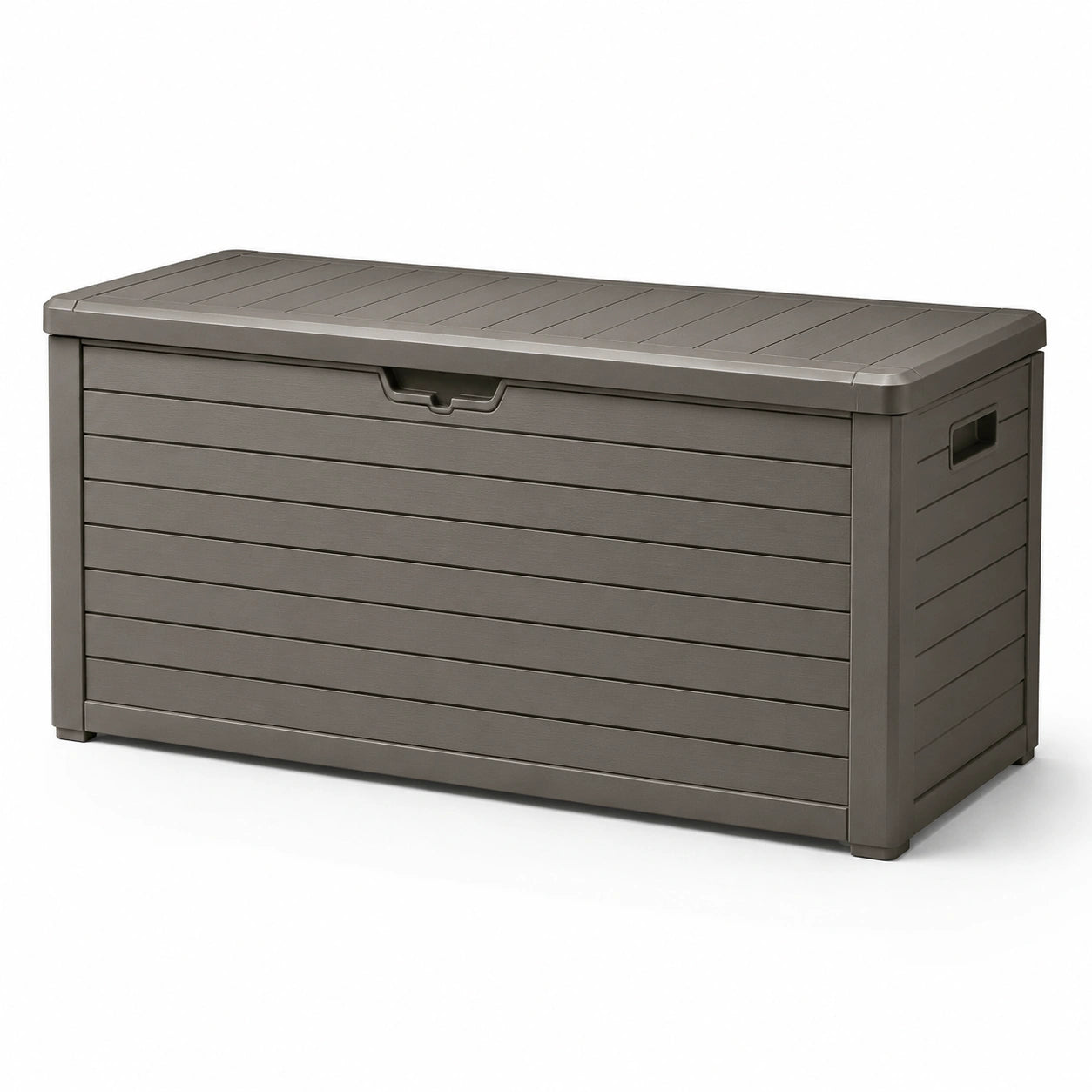 Coffre de rangement en plastique gris 117x45x57 cm