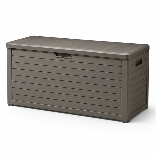 Coffre de rangement en plastique gris 117x45x57 cm